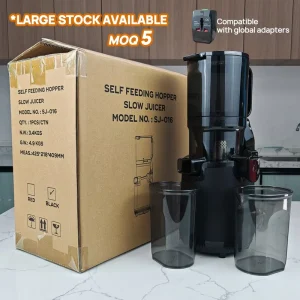 Professional OEM 5.12” Wide Chute Juicer 250W High Juice Yield Easy Clean Whole Fruit & Veg Household