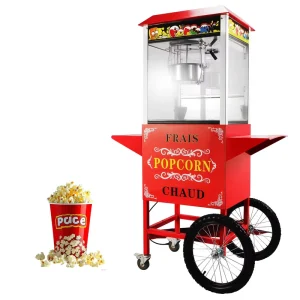 Professional Popcorn Machine on Wheels for Cinemas and Bakeries