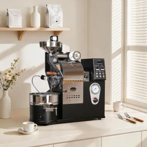 Professional Small Coffee Roaster 1kg 2kg 3kg Gas Electric Double Wall Drum for Cafe