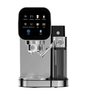 Professional Smart Espresso Coffee Maker 20 Bars Pressure Digital App Controlled Plastic Housing Programmable Milk Box Touch