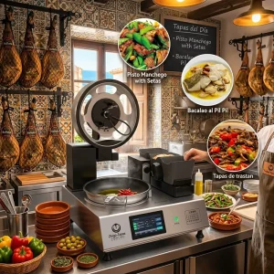 Professional Stainless Steel 304 Cooking Machine LCD Touchscreen 2-Channel Liquid Seasoning Automatic Feed Temperature Control