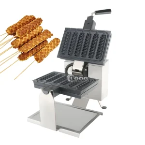 Professional Stainless Steel Electric Crispy Corn Dog Waffles Stick Machine 6 Sticks Commercial Hot Dog Waffle Maker Non Stick