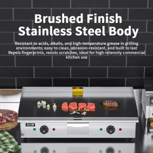 Professional Stainless Steel Non-Stick Grill Griddle Heavy Duty Thermostat Flat Top Electric Griddle Factory