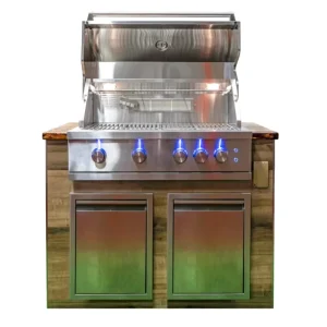 Professional Stainless Steel Portable BBQ Grill Counter Top Propane Barbecue LED Rotisserie Electronic for Kitchens
