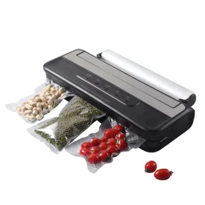QH 23 Automatic Vacuum Sealer Machine 320mm Lengthened Sealing Food Saver with External Bag Roll Holder for Kitchen Storage