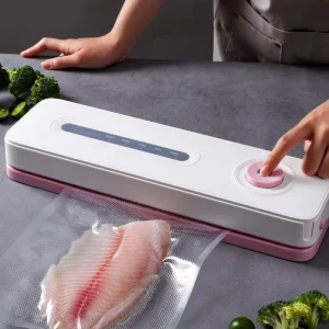 QH 55 Automatic Vacuum Sealer Machine 120W Electric Food Preservation Sealer for Household Kitchen Storage