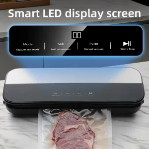 QH-57 Automatic Vacuum Sealer Machine 130W Electric Food Preservation Sealer for Household Kitchen 30cm Sealing Width