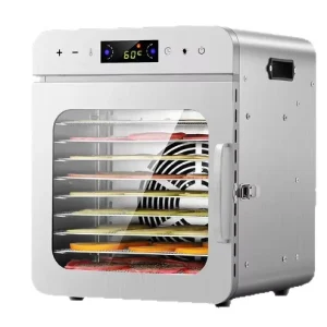 QY D10 Electric Food Dehydrator Household Fruit Dried Fruit Machine Compact Stainless Steel Dryer for Flowers Herbal Teas