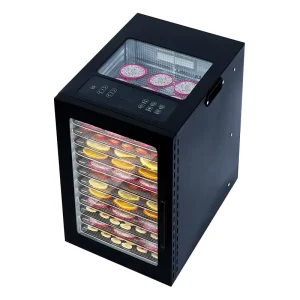 QY W12 Electric Sunroof Style Home Commercial Smart Stainless Steel Dehydrator Touch Control 24 Hour Timer