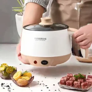 Quick Healthy Dormitory Cooking and Single Person Meals Compact Non Stick Multi Purpose Electric Cooking Pot