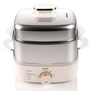 R.0056 Automatic Egg Cooker with Stainless Steel Rack Steamer for Household Cooking