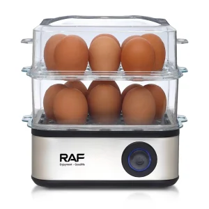 R.0073 Double Layer Stainless Steel Egg Poacher Electric 16 Eggs Capacity Egg Boiler Rapid Egg Cooker