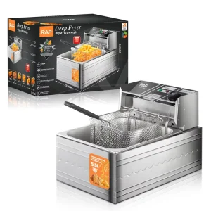 R.5220 6L Deep Fryer Removable Basket 2500W Timer Fried Chicken Chips French Fries Electric Fryer