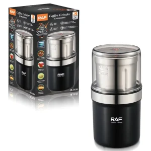 R.7109 Coffee Grinder 200W Stainless Steel Blade 29760RPM Electric Spice Grinder Multifunction Dry Food Mill Kitchen Use