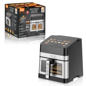 R5017 9L Digital Air Fryer with Upper Lower Heating 360 Air Circulation Touch Control Metal Inner Cavity for Home Kitchen