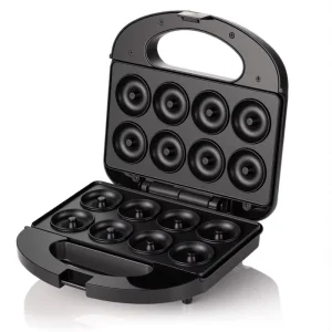 RAF 8 Holes 750w Electric Donut Maker Waffle Bowl Maker Non Stick Mini Waffle Maker with Big Handle and Indicator Light