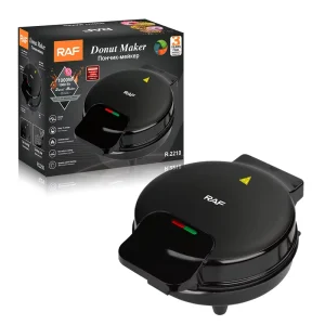 RAF Mini Royal Electric Donut & Waffle Sandwich Maker Convenient Double Sided Heating Plastic Household Appliance