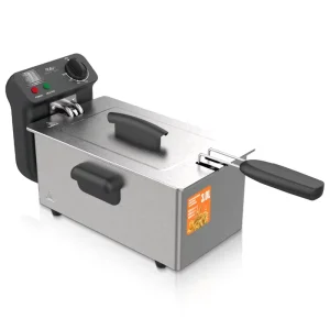 RAF R.5235 Home Use Deep Fryer 2000W Rapid Heating Electric Fryer Stainless Steel with Adjustable Temp Control & Easy Clean