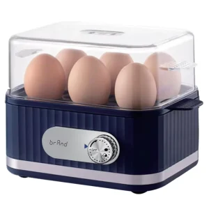 Rapid Egg Cooker 6 Easy To Peel Hard Medium Soft Boiled Eggs Auto Shut Off Alarm 16 Recipe Booklet BPA Free 6 Egg