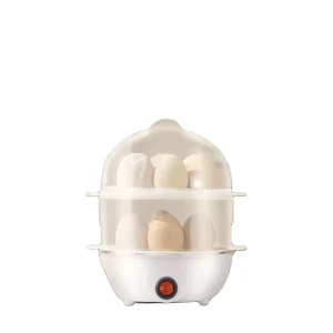 Rapid Egg Cooker Compact Mini Electric Stainless Steel Boiler 7/14 Eggs Steamer for Household Use Plastic Housing