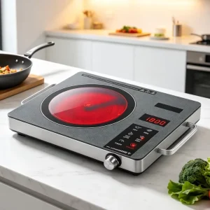 Rapid Heating Portable Induction Cooker 1800W Water Resistant Waterproof Microlite Panel Temperature Adjustment