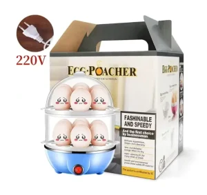 Rapid Kitchen Double Layer Automatic Egg Cooker Mini Electric Egg Cooker Electric Egg Poacher and Boiler