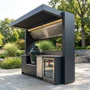 Ready to Use Modular Outdoor Kitchen Smart Integrated BBQ Station with Built in 110V 220V System