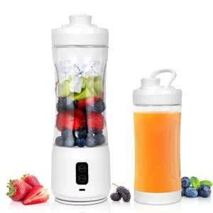 Rechargeable 600ml Portable Blender Juicer with Stainless Steel Blades for Smoothies Shakes and Juices