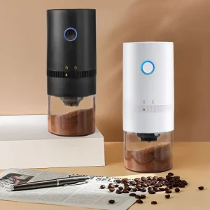 Rechargeable Coffee Grinder Burr Electric Black USB Coffee Mill