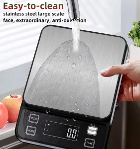 Rechargeable Digital Kitchen Scale 5kg 10kg Stainless Steel Food Weighing Waterproof 0.1g Precision Electric Counter Scale