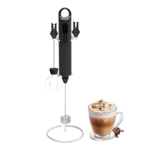 Rechargeable Electric Milk Frother with Fast Foaming Technology and Easy Maintenance