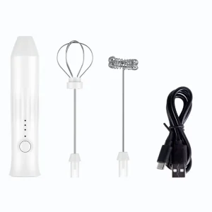 Rechargeable Electric Stainless Steel Milk Frother Foam Maker Automatic Mixer Coffee Cream Drink Frothing Household Hotel