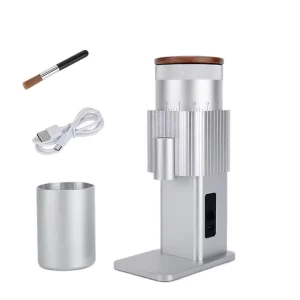 Rechargeable Espresso Coffee Grinder Anti static Single Dose Burr Coffee Grinder with Magnetic Dosing Cup for Home Coffee Bar