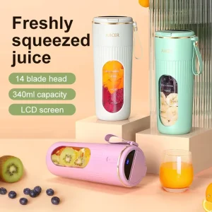 Rechargeable Fruit Juice Blender Cup Mini Portable Wireless Juicer 14 Blades Portable Electric Juice Cup
