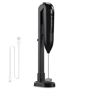 Rechargeable Handheld Electric Milk Frother Mini Egg Beater Foam Maker for Coffee & Tea