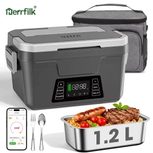 Rechargeable Lunch Box 1.5L Removable Battery Electric Food Warmer Cordless Electric Lunch Box