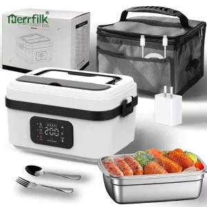 Rechargeable Lunch Box Food Warmer Elektrische Lunchbox Smart LED Screen Battery Power Self Heating Lunch Box
