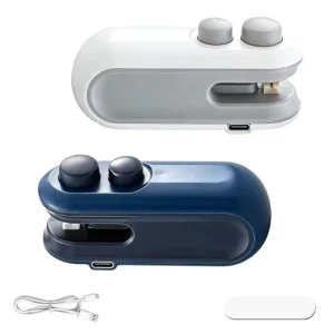 Rechargeable Mini Bag Sealer Cutter USB C Portable Heat Seal Machine 2 in 1 Magnetic Handheld Food Sealer Household 3.7V