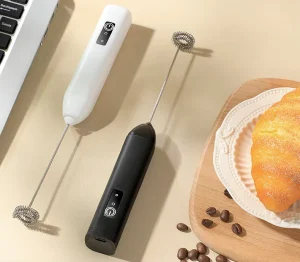 Rechargeable Mini Electric Milk Frother Handheld Foam Maker for Lattes Cappuccino Coffee