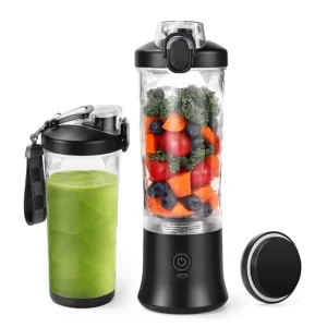Rechargeable Portable 600ml Smoothie Blender with Type C Charging Waterproof & Ice Crushing for Car & Hotel Use