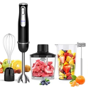 Rechargeable Powerful Immersion Cordless Portable Electric Stainless Steel Hand Stick Blender