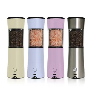 Rechargeable Wireless Automatic Gravity Electric Salt and Pepper Grinder Set With LED Light for Home BBQ