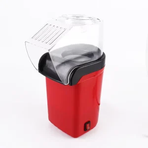 Red Electric Mini Maker Plastic Hot Air Popcorn Maker with 1200W Heating Element for Household Use