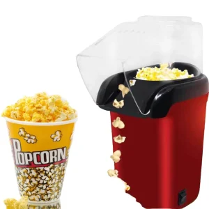 Red Mini Household Hot Air Automatic Electric Popcorn Machine for Kids Children