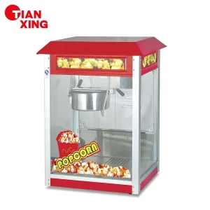 Restaurant Commercial Electric Popcorn Machine 8oz Red Roof