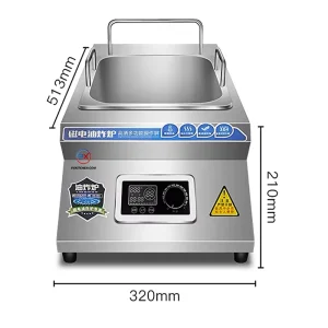 Restaurant Electric 304 Stainless Steel Commercial Grade 3500W Induction Korean Corn Dog Cheese Stick Deep Fryer Pot Basket