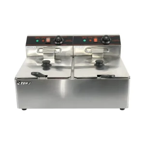 Restaurant Equipment 2 Tank Electric Deep Fryer Machine Fries Fryer Commercial Counter Top Deep Fryer