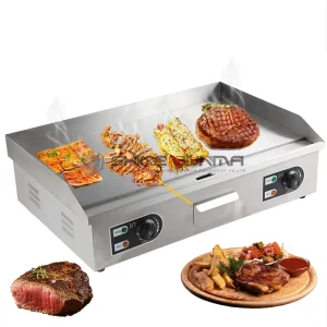 Restaurant Equipment 220V Kitchen 50-300℃ Tortilla Flat Top Griddle BBQ Commercial Electric Griddle