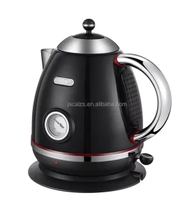 Retro Cordless Stainless Steel Electric Kettle with Alloy Handle Thermometer Household Use Automatic Shut off 1600W