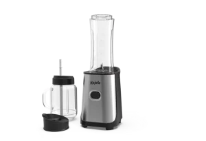 Retro Design Blender with Mason Jar and Blend Go Bottle Personal Kitchen Blender Smoothie milk Shake food Prep and More